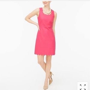 JCrew Factory Scalloped Edge Coral Dress